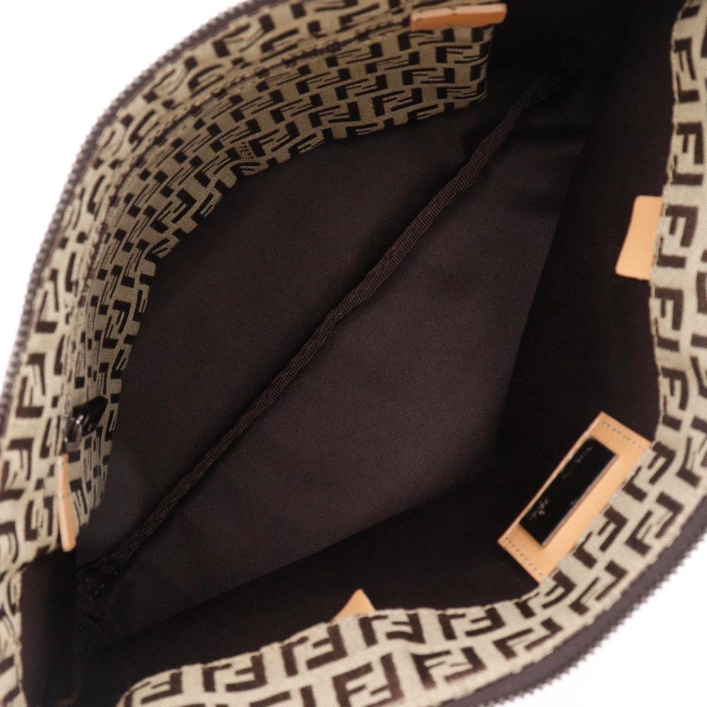 FENDI Zucchino Tote Bag 8BH022 Brown canvas Women Used