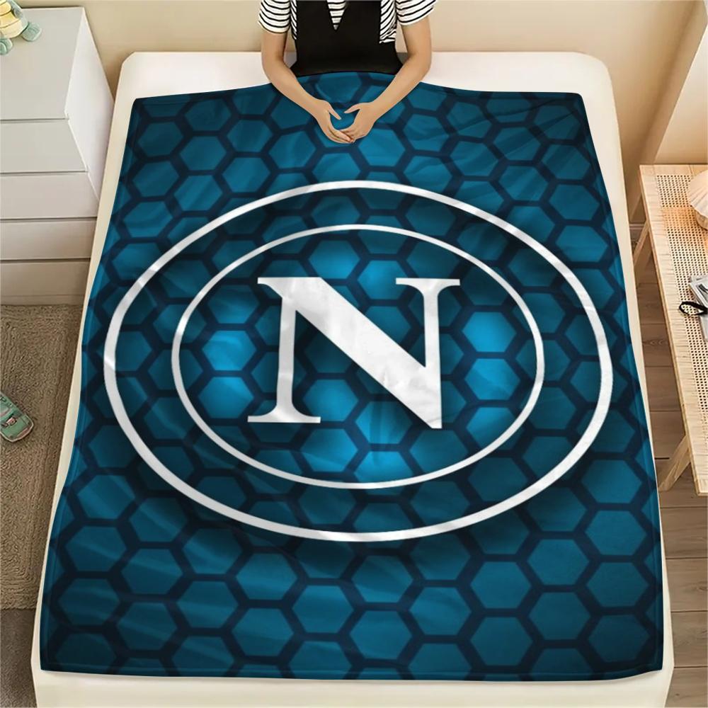 1PC Napoli Print Flannel Blanket, High quality Comfortable for All Seasons, Home Decor, Warmth and Comfort, Perfect for Christmas Gifts