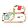 Wooden Train Tracks Set Simulation City Train Set for Kids Children Toddler Toy Above 2 Years Old