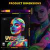1PACK luminous body painting pen face color washable face graffiti makeup pen festival party atmosphere luminous pen