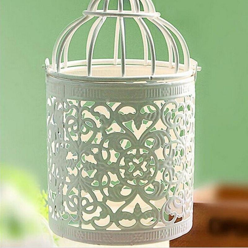 Bird Cage Decoration European Classic Romantic Candle Holders Wedding Hollow Candlestick Home