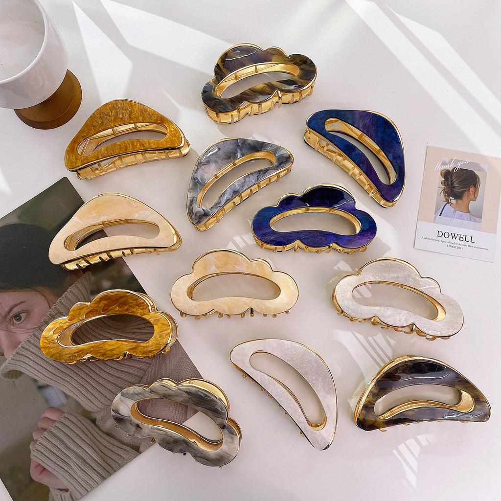 Quality Acrylic High Oversized Hair Claw Clips In Elegant Colors For Women Stylish