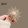 Scarf Pin Women Brooch High-Gloss Rhinestone Faux Pearl Inlay Sparkling