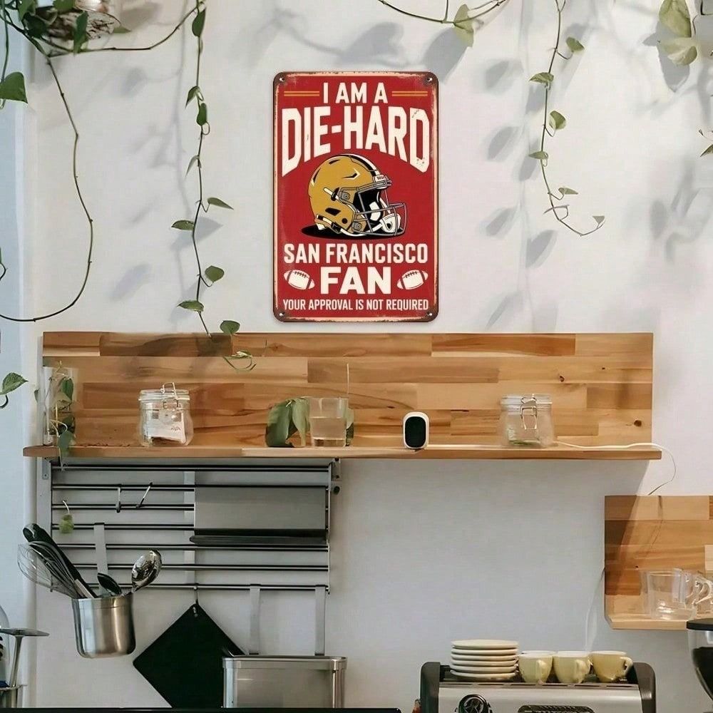 Vintage Metal Sign San Francisco 49ers Helmet Logo for Garage Wall Decor
