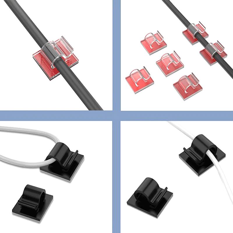 Self-Adhesive Cable Organizer Wire Tie Cable Clamp Clips Holder Clamp Management Car Gps Data Decorative Cord Winder Manager