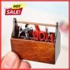 9pcs 1:12 Dollhouse Miniature Toolbox Handmade Mini Tools Sets Model Furniture Accessories For Doll House Decor Kids Toys DIY
