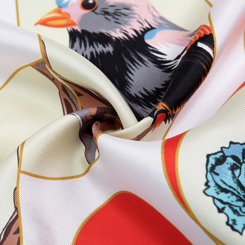 WENSLI Women's 100% Mulberry Silk Small Square Scarf