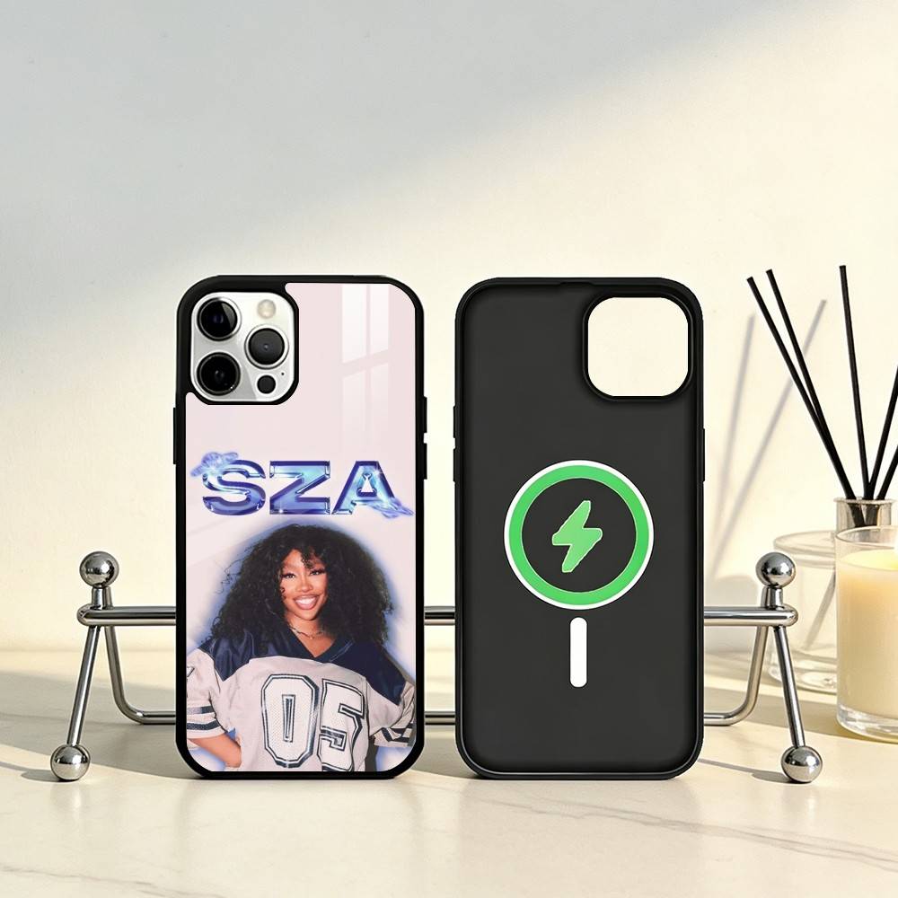 

SZA Ins-Style Singer Phone Case For iPhone17,16,15,14,13,12,11 Plus,Pro Max Magnetic For Magsafe Wireless Charging iPhone11
