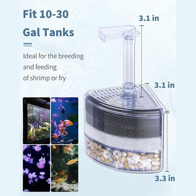 Multi-Layer Media Pneumatic Fish Tank Filter Aquarium Corner Sponge Filter Quiet Betta Fry Shrimp And Small Fish Bio Foam Filter