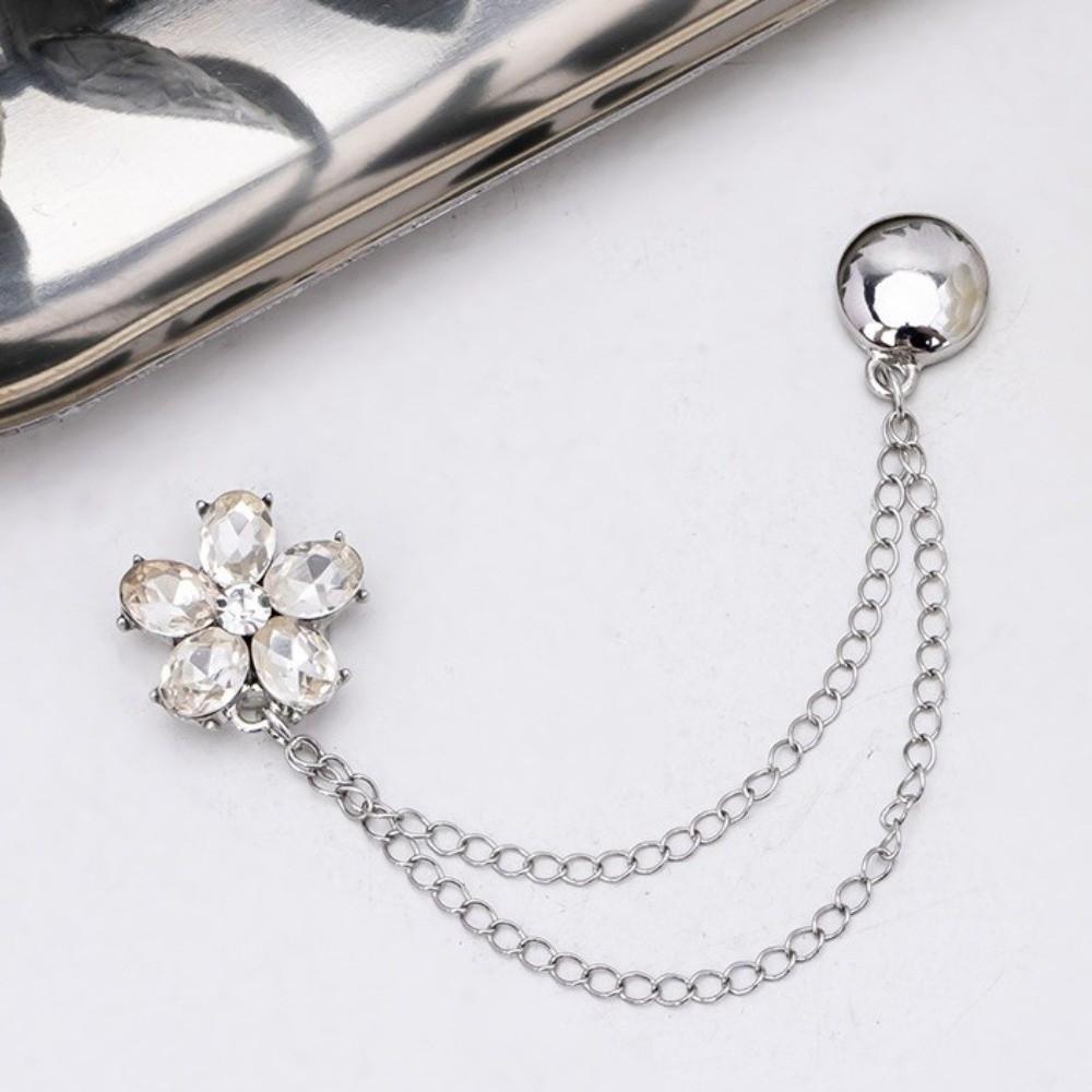 Adjustable Clothing Magnetic Clasp Shiny Detachable Chain Metal Buttons Clip Seam Free Alloy Cuff Fixing Magnet Pin Skirts