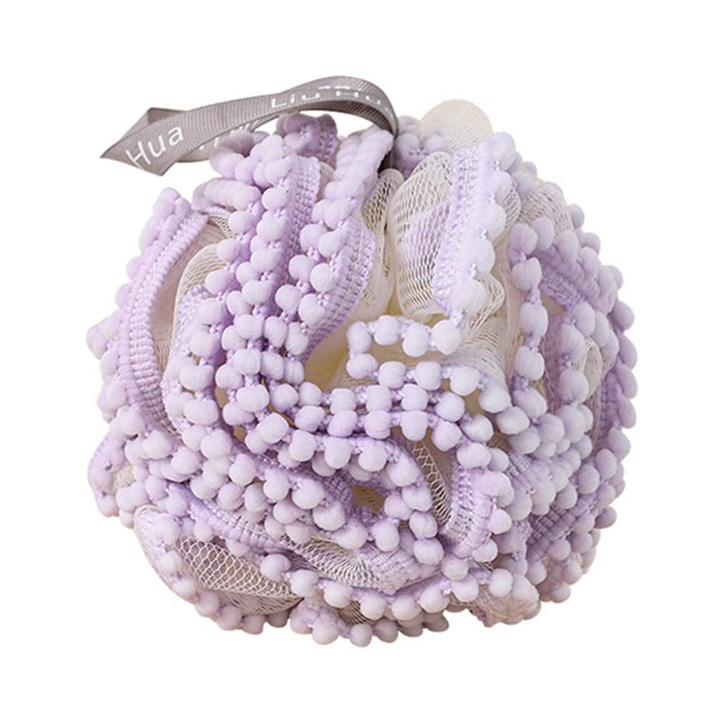 

Шарики для ванны Сетка Отшелушивающий Губка для тела Полотенце Скраб Пуховка Очиститель Средства для кожи Принадлежности Скребки фиолетовый