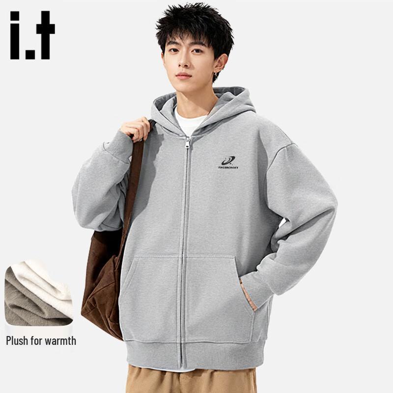 Fingercroxx IT Herren Winter Trendiges Kapuzen-Reißverschluss-Sweatshirt