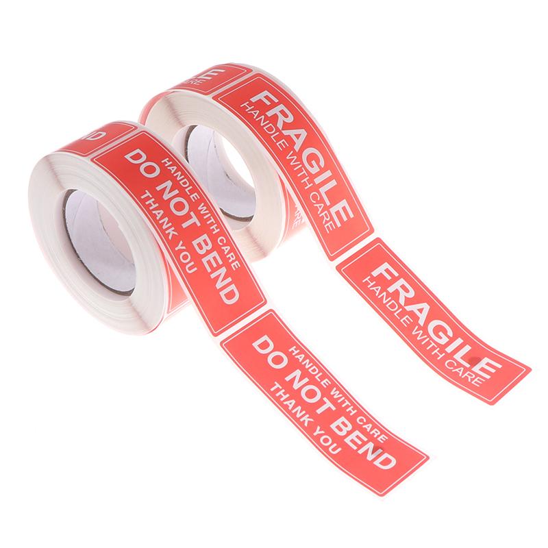 250Pcs Fragile Warning Stickers Handle With Care Do Not Bend Sign Package Decal