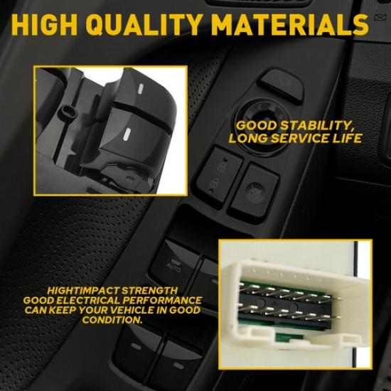 For Hyundai Elantra 2014 2015 2016 Left Master Driver Door Window Switch Black