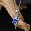 Elegant Turtle Necklace and Earring Set with Full Diamond Design