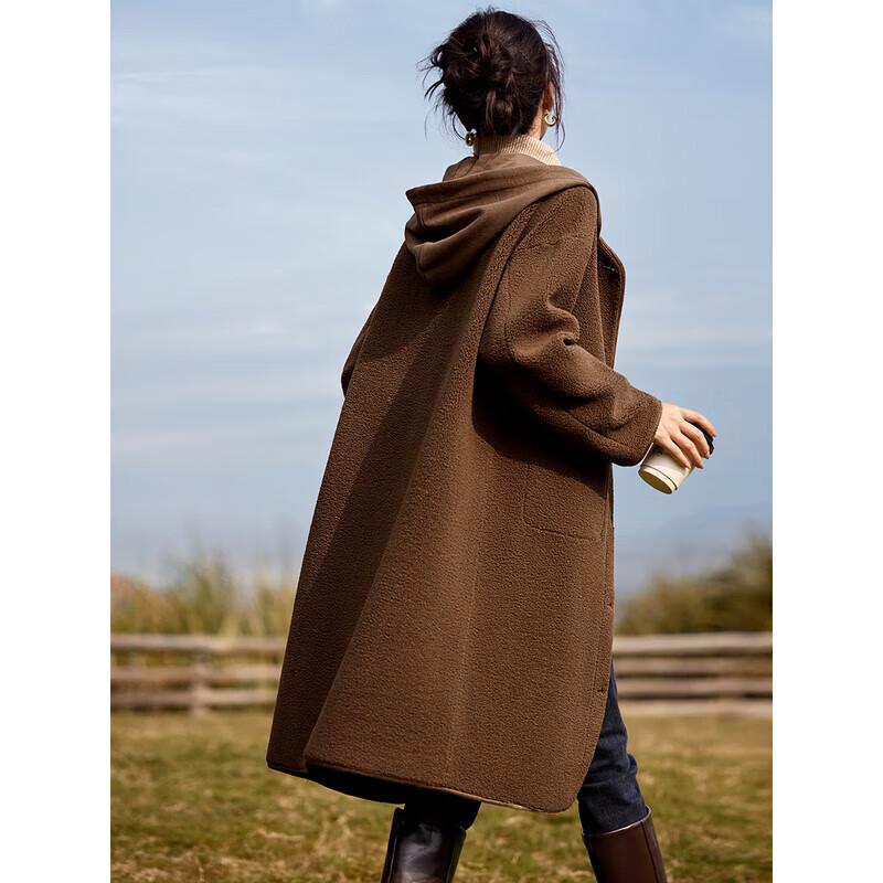 Mo Han Yi Mei Women's Retro Hooded Faux Fur Winter Coat