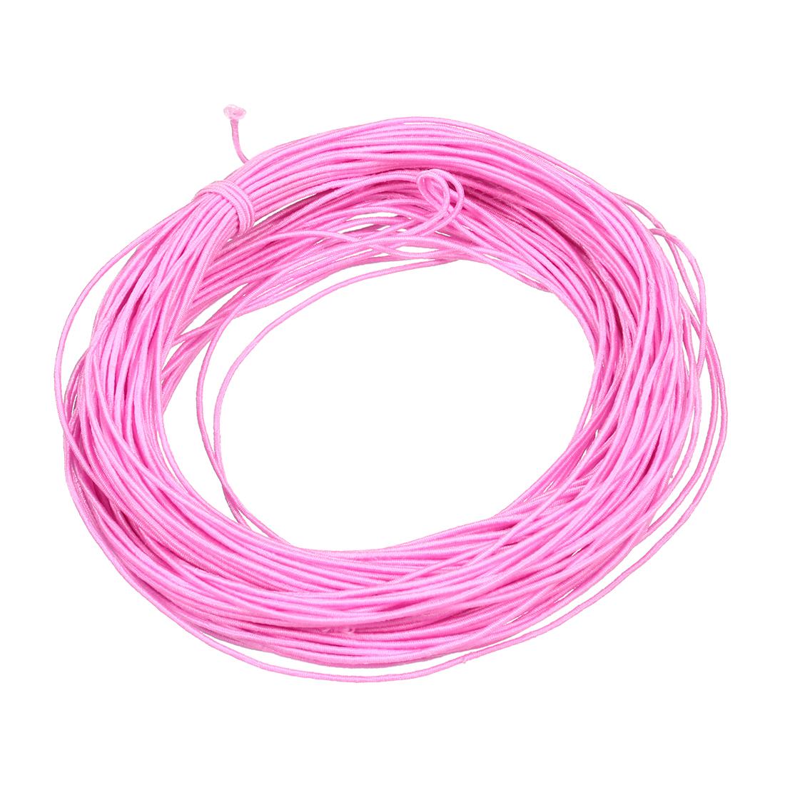 

Apx 25 Yards Braided Elastic Cord Fabric Crafting Cords DIY Bracelets Beading Threads Stretch String for Jewelry Making Wholesal розовый