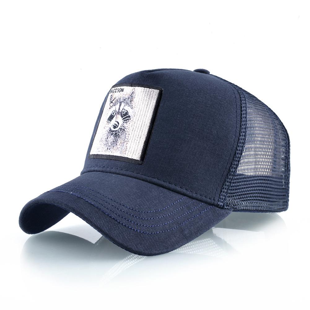 Trucker Fashionable Trendy Caps With Embroidery Animals Patch Four Seasons Adjustable Snapback Baseball Cap For Men Women Adjustable Visor Hat