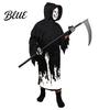 Costume For Special Events Halloween Grim Reaper for Kids Glow-in-the-Dark Cosplay Eye-catching Party Wear Outfit with Scythe Parties Dress-Up
