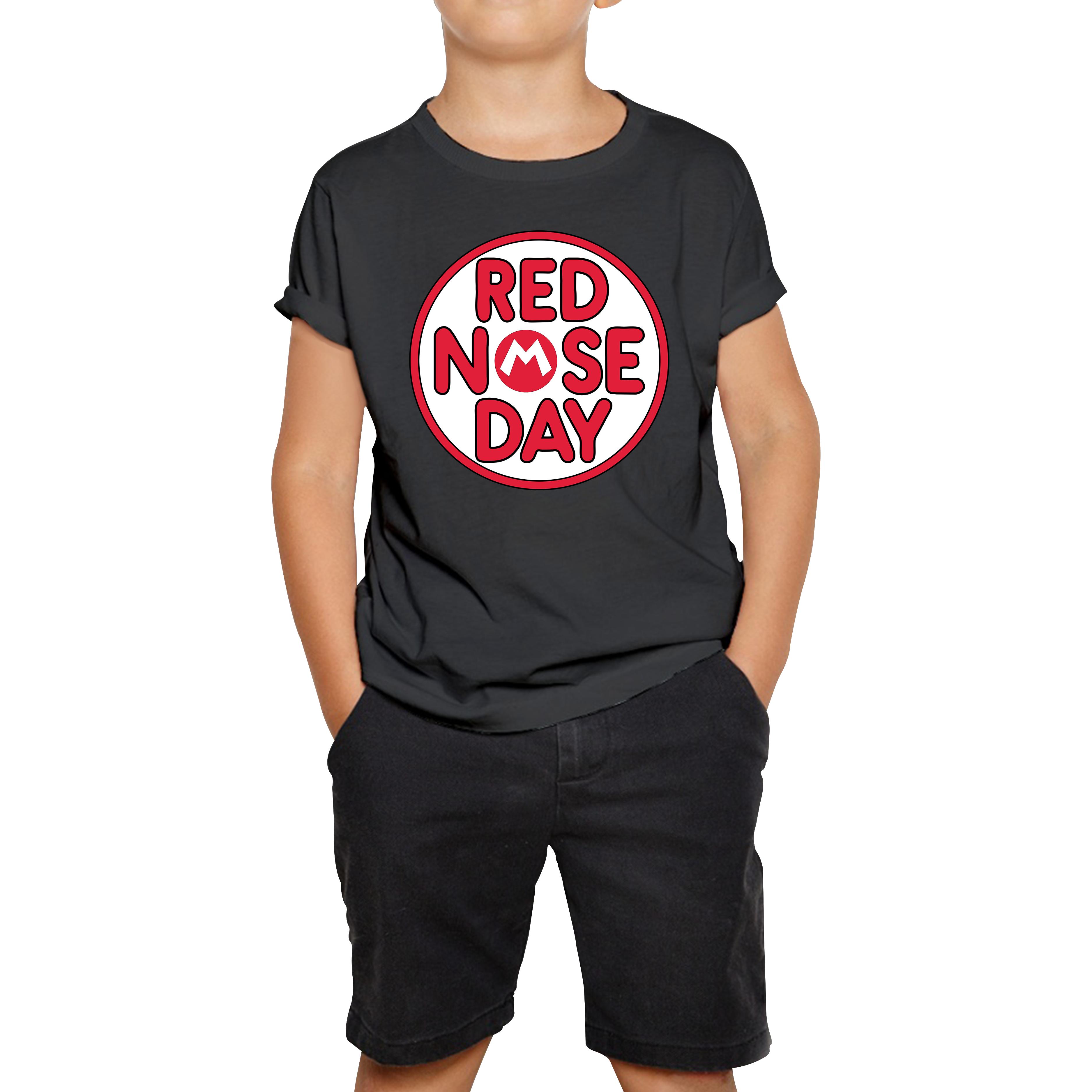 Comic Relief Red Nose Day Super Mario Kids T Shirt 120