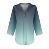 3/4 Sleeve Womens Tops For Women Henely Tops Button V Neck  Loose Fit Dressy Womens Summer Tops