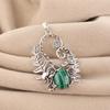 Natural Malachite Gemstone 925 Sterling Silver Women Jewelry Pendant 1.8" For Women CP-42-27