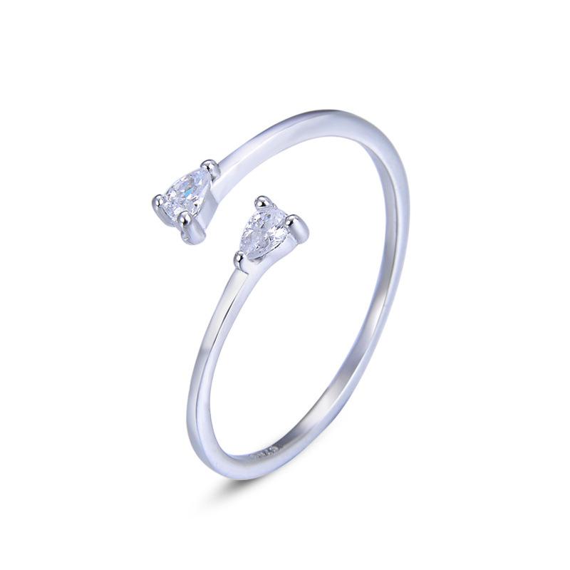 Lindon Classic 925 Sterling Silver Zircon Ring Ladies Jewelry Wedding Promise Party Gift