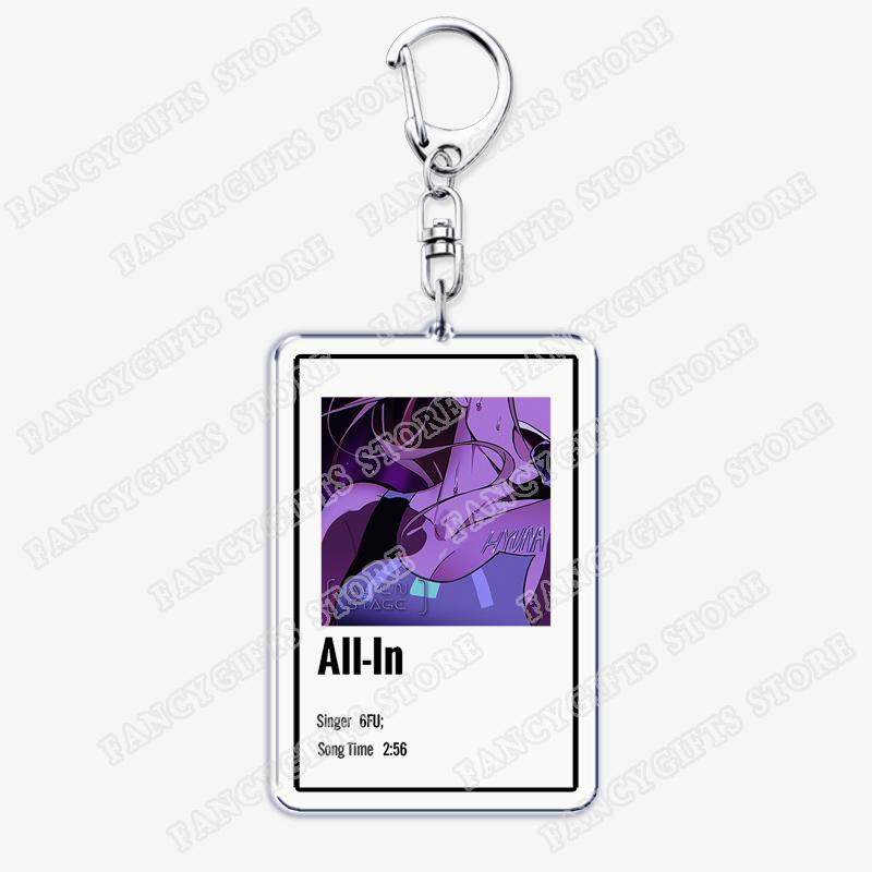 

Popular Alien Stage Original Soundtrack Music Keychains for Women Accessories Bag Songs Playlist Code Keying Jewelry Fans Gifts