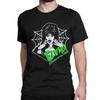 Vintage Gewaschen Elvira Herrin der Finsternis Retro Gothic Bedrucktes Baumwoll-T-Shirt Herren Damen Tee Sommer Lässige Mode Kleidung Oberteile Streetwear