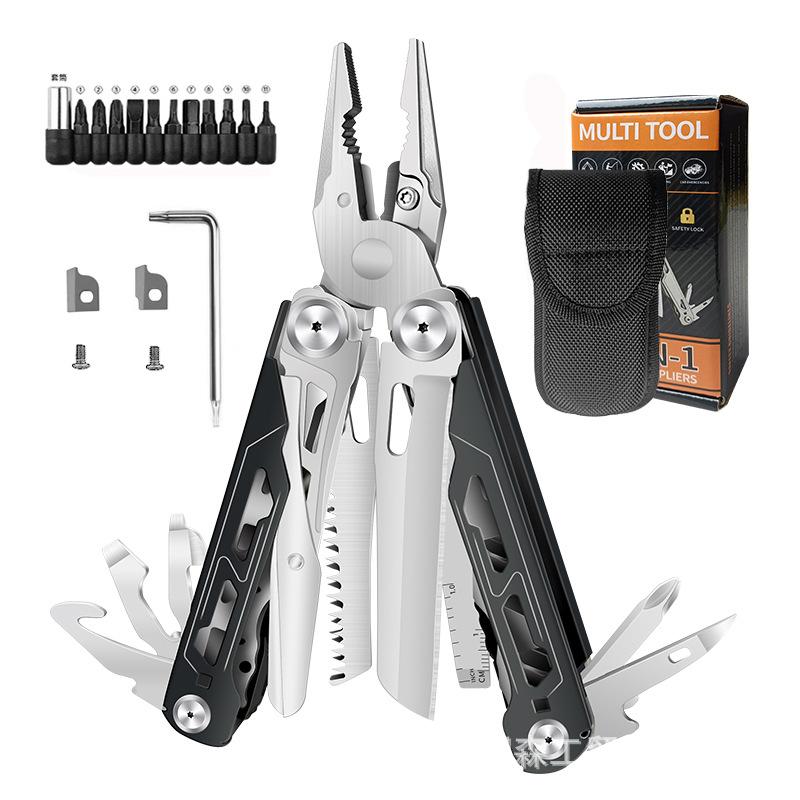160mm multifunction portable pincers pliers vise 28in1 measuring rule saw foldable SS anti-corrosion out door camping tools