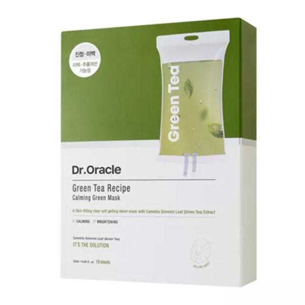 

Dr.Oracle Green Tea Recipe Calming Green Mask - 1pack (10pcs)