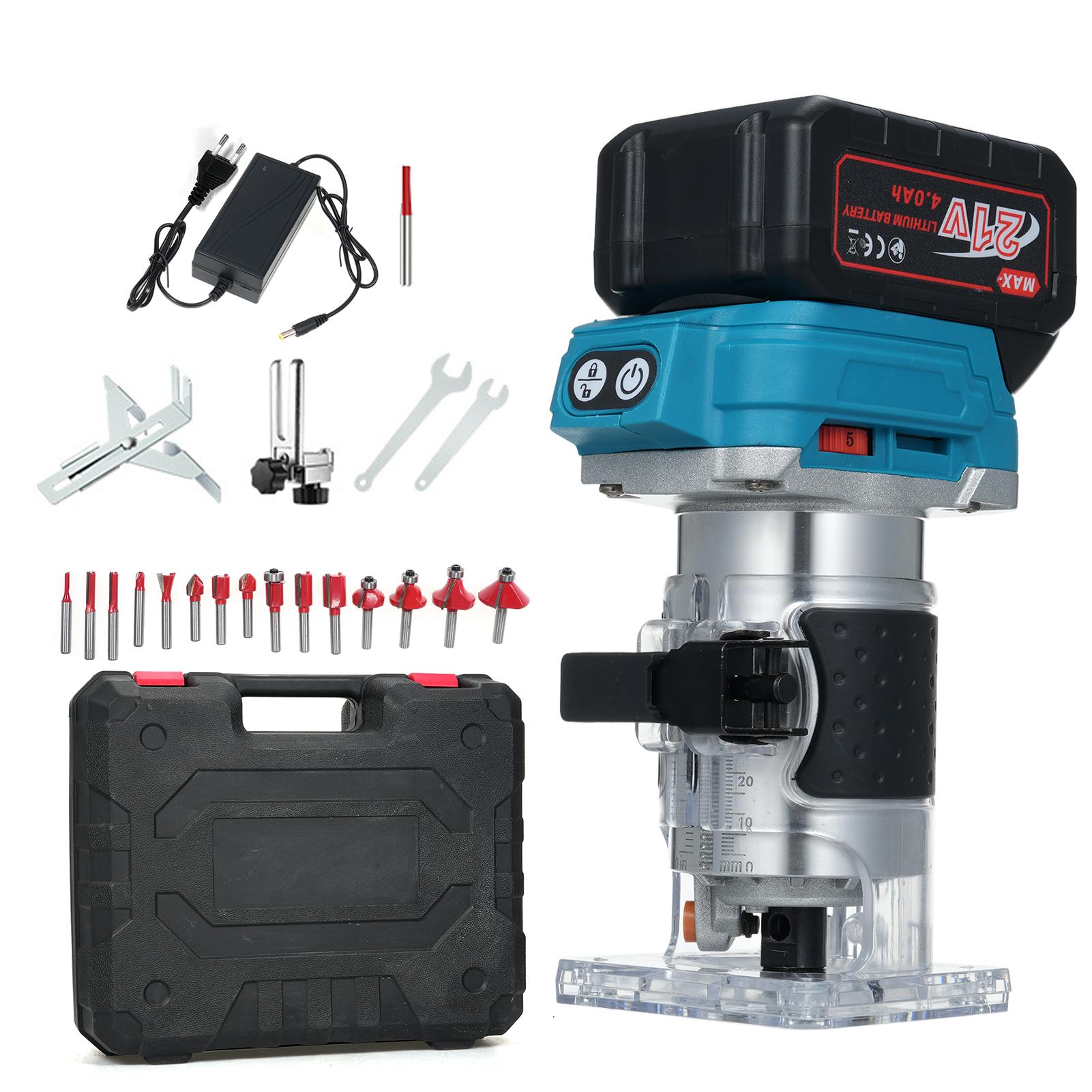 

Compact Wood Router Tool Handheld Palm Routers for Woodworking with 6 Variable Speed Electric Hand Trimmer Wood Router