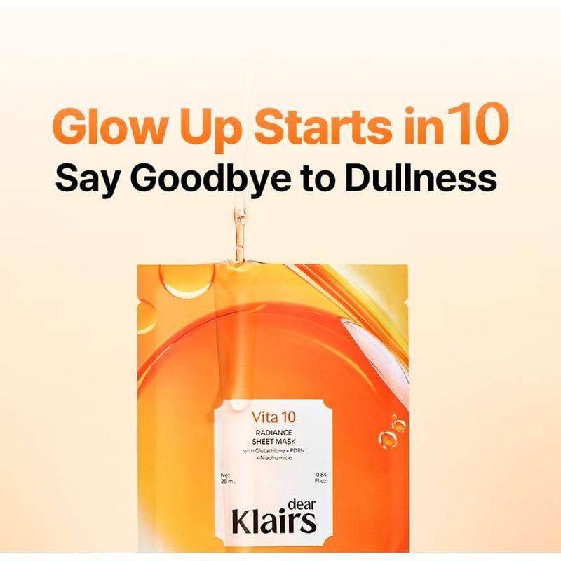 dear, klairs Vita 10 Radiance Sheet Mask Set