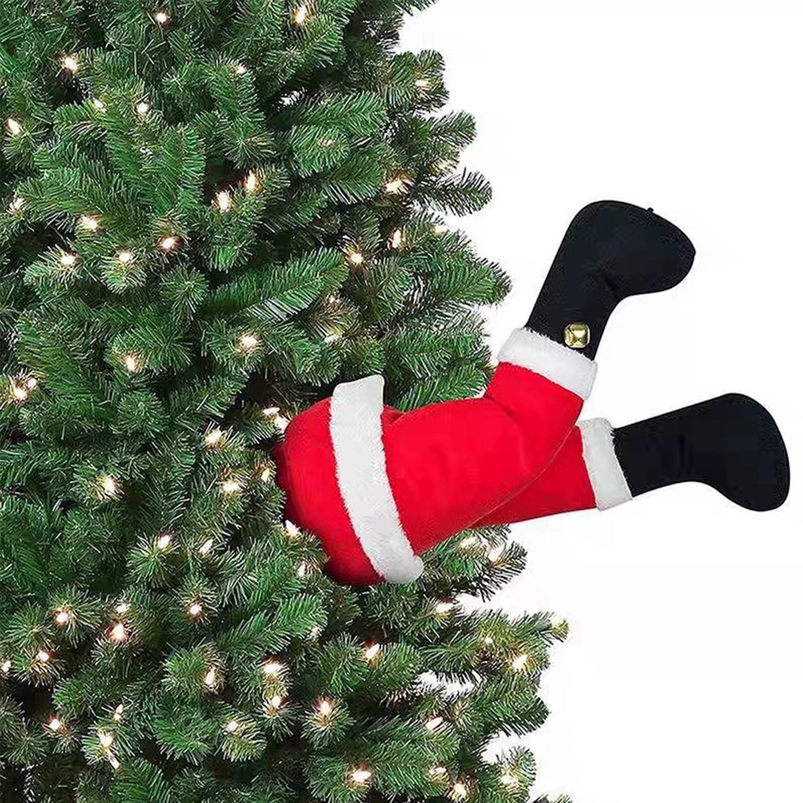 Santa Claus Legs Plush Santa Elf Ornaments Stuffed Filled Christmas Tree Topper Home Hanging Ornaments Home Decor China Mainland