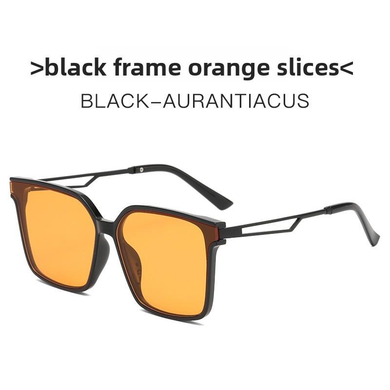 Gm Fashion Retro Square Sunglasses With Uv400 Protection For Casual Outings OrangeFrame
