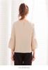 ANGELIEBE Maternity with Nursing Mouth Tuck Flare Sleeve Blouse Nursing Clothes Prenatal and Postnatal Beige 22551 22551301 S-M