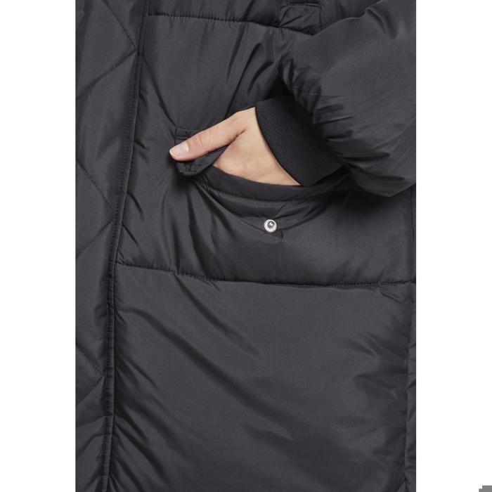 Women's Parka - Urban Classics - Faux Fur Puffer Coat - Long - Black - Comfortable and Stylish