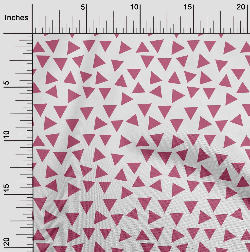 oneOone Cotton Flex Black Fabric Geometric Triangle Quilting Supplies Print Sewing Fabric by The Yard 40 Inch