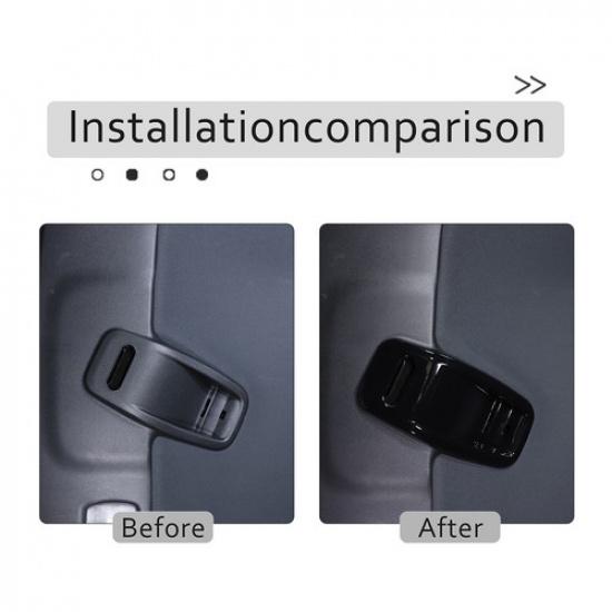 Glossy Black ABS Trunk top lighting frame Trim For Honda Pilot 2016-