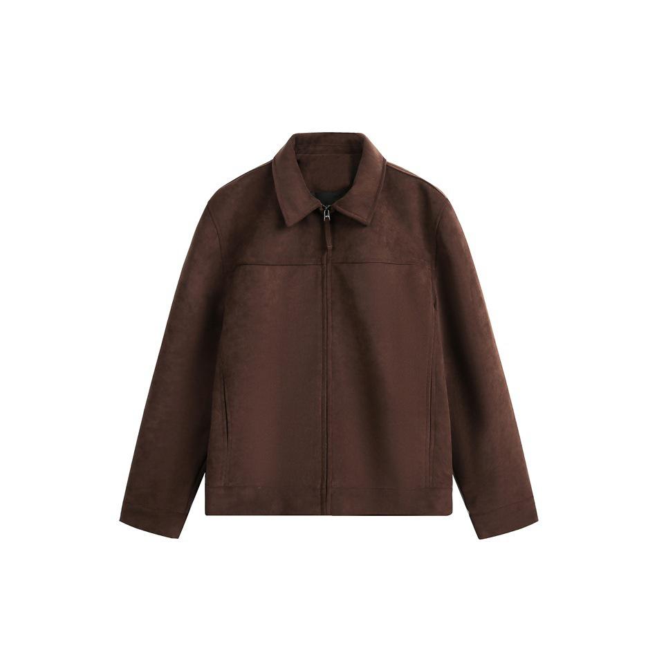 ACE Niche Men's Trendy Suede Lapel Casual Workwear Jacket HJ5823