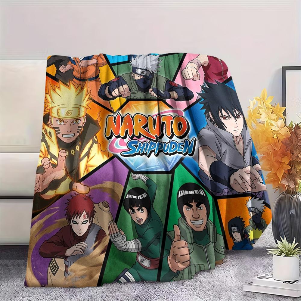 Naruto Print Flannel Blanket, Ultra Soft High Quality All Seasons Warm Throw, Home Decor Cozy Blanket, Perfect Christmas Gift
