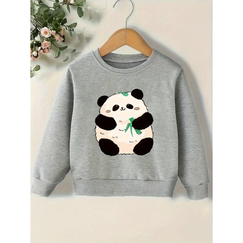 European Sizes Cute Print Pattern Easy Sweet Baby Kid Spring Lightweight Round Neck Sweatshirt