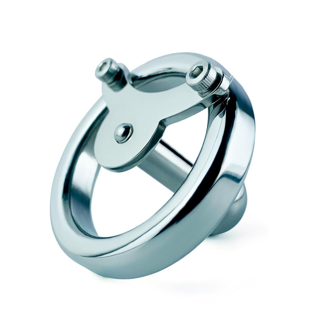 Wearable Stainless Steel CB Lock for Men Chastity Lock Penis Cage Sex Toy Cock Ring Slave BDSM Sissy Ball Stretcher