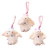 Doll Pendant Keychain Cartoon Rabbit Plush Keyring with Heart Bowknot Necklace Car Key Holder Pendant Backpack Accessories