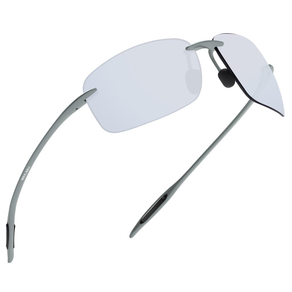 MAXJULI Mode Sport Sonnenbrille für Herren Damen Tr90 Randlose Fassung zum Laufen Angeln Golf Fahren Sonnenbrille UV400 MJ8009