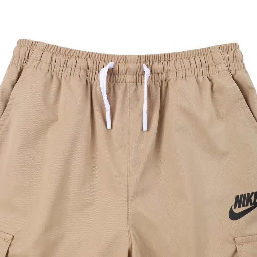 Nike Casual Durable Lace-Up Shorts Kids shorts Khaki HQ7932-200