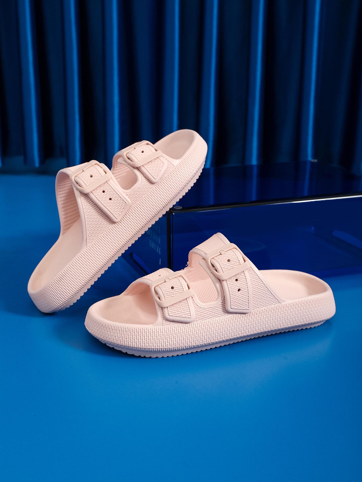 

Ins Xiaohongshu Модные повседневные уличные сандалии для пары с нескользящей подошвой 42/43 розовый