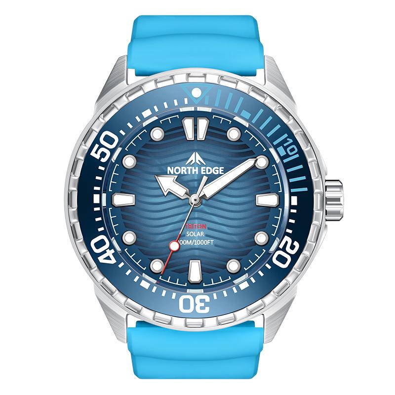 

Solar-Powered Stainless Steel Diver Watch - Waterproof with Long Battery Life and Rotatable Timing Bezel