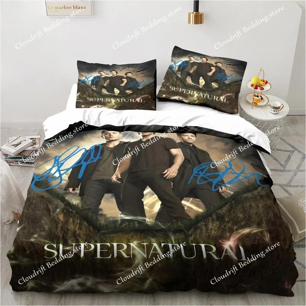 TV Series Supernatural Bedding Sets Single Twin Full Queen King Size Bed Linen Kids Girls Bedroom Decor Cartoon Duvet Cover Set