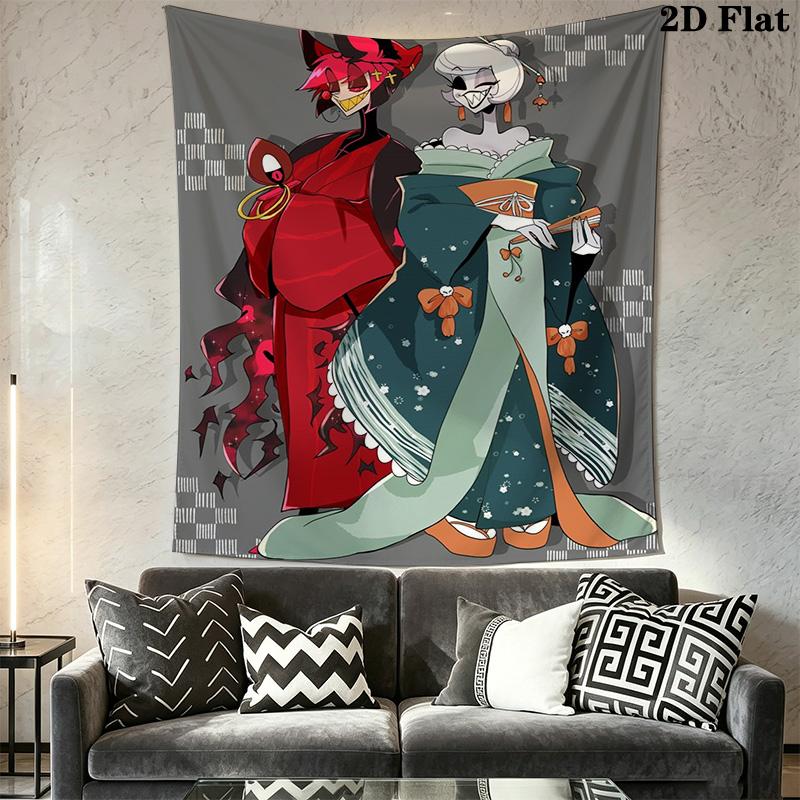 Hazbin Hotel Pattern Home Decor Tapestry, Wall Hanging, Decorative RV Wall Cloth.MGT0918282